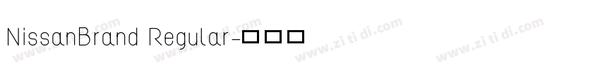 NissanBrand Regular字体转换